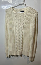 Load image into Gallery viewer, Nautica Womens White Knitted Crew Neck Long Sleeve Pullover Sweater Size Small
