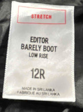 Load image into Gallery viewer, Express Womens Black Editor Barely Bootcut Low Rise Dress Pants Size 12R
