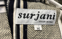 Load image into Gallery viewer, Surjani Mens Multicolor Striped Short Sleeve Button-Up Shirt Size Medium
