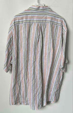 Load image into Gallery viewer, Brooks Brothers Mens Multicolor Striped Linen Button-Up Shirt Size XXL
