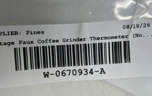 Load image into Gallery viewer, Vintage Faux Miniature Manual Coffee Grinder Thermometer Not Tested
