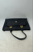 Load image into Gallery viewer, Lou Taylor Womens Black Leather Double Handle Shoulder Handbag With Coin Wallet
