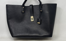 Load image into Gallery viewer, Michael Kors Womens Black Pebble Leather Double Strap Medium Travel Tote Bag
