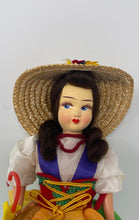 Load image into Gallery viewer, Collectable Unbranded Green Dress Brown Hair Firenze Souvenir D'Italy Doll
