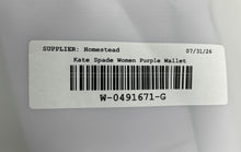 Load image into Gallery viewer, Kate Spade New York Womens Purple Leather Zipper Wristlet Wallet
