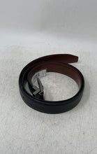 Load image into Gallery viewer, Perry Ellis Mens Black Leather Adjustable Reversible Dress Belt Size 36
