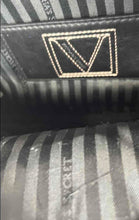 Load image into Gallery viewer, Victoria's Secret Womens V-Quilt Black Leather Adjustable Strap Crossbody Bag
