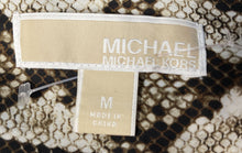 Load image into Gallery viewer, Michael Kors Womens Black Brown Printed Full-Zip Jacket Size Medium
