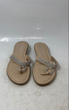 Load image into Gallery viewer, Italian Shoemakers Womens Beige Rhinestone Slip-On Slide Sandals Size 7.5
