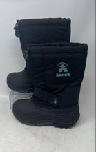 Load image into Gallery viewer, Kamik Kids Rocket Black Drawstring Round Toe Mid-Calf Winter Snow Boots Size 2
