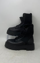 Load image into Gallery viewer, Aldo Womens Talaleryknit Black Round Toe Lace-Up Ankle Boots Size 7.5
