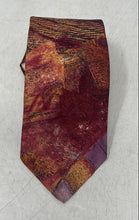 Load image into Gallery viewer, Italian Mens Multicolor Abstract Design Silk Adjustable Designer Tie
