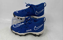 Load image into Gallery viewer, Nike Kids Alpha Menace 3 Shark Blue White Lace-Up Football Cleats Size 12C
