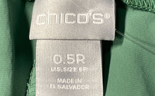 Load image into Gallery viewer, Chico's Womens Green Pockets Flat Front Pull-On Ankle Pants Size 0.5R
