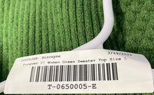 Load image into Gallery viewer, Forever 21 Womens Green Long Sleeve Tie Back Ribbed Hem Sweater Cropped Top Sz L
