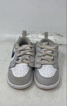 Load image into Gallery viewer, Nike Kids Air Jordan 1 Low Alt Gray Blue White Hook &amp; Loop Sneaker Shoes Size 8C
