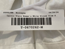 Load image into Gallery viewer, Calvin Klein Womens White Sleeveless Round Neck Peplum Blouse Top Size Small
