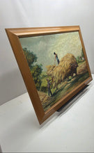 Load image into Gallery viewer, Home Decorative Wall Hanging Framed Harvesting Hay Scene Rectangle Art Painting
