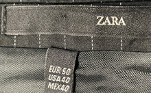 Load image into Gallery viewer, Zara Mens Black Pinstripe Two-Button Blazer And Pants 2-Pieces Suit Set Sz 40/32
