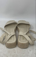 Load image into Gallery viewer, Zara Womens Beige Jute Open Toe Ankle Strap Espadrille Sandals Size EU 39
