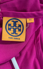 Load image into Gallery viewer, Tory Burch Womens Magenta Pink Sleeveless Crew Neck Back Tie Blouse Top Size XS
