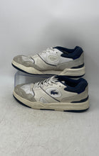Load image into Gallery viewer, Lacoste Mens Lineshot 124 1 White Gray Blue Leather Running Shoes Size 10.5
