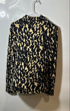 Load image into Gallery viewer, Alfani Womens Black Beige Animal Print Long Sleeve Button-Up Shirt Size Large
