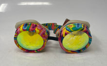 Load image into Gallery viewer, Multicolor Rainbow Glasses Adjustable Strap Steampunk Rave Goggles For Kids
