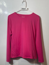 Load image into Gallery viewer, Tahari Womens Modern Essentials Fuchsia Long Sleeve Pullover T-Shirt Size XL
