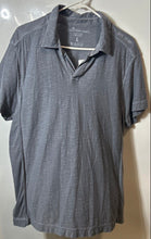 Load image into Gallery viewer, Calvin Klein Jeans Mens Gray Textured Short Sleeve Collared Polo Shirt Size L
