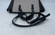 Load image into Gallery viewer, Kate Spade New York Womens Black Gray Leather Shoulder Strap Satchel Purse
