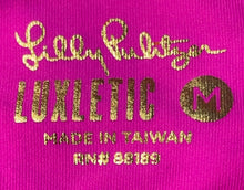 Load image into Gallery viewer, Lilly Pulitzer Womens Pink Short Sleeve V-Neck Sports Luxletic T-Shirt Size M
