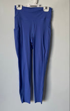 Load image into Gallery viewer, Lululemon Womens Blue Elastic Waist Skinny Leg Compression Leggings Size 4
