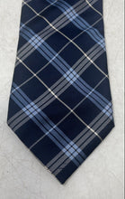 Load image into Gallery viewer, Alby Mens Blue Plaid Silk Adjustable Formal Pointed Tie One Size
