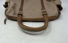 Load image into Gallery viewer, Land Womens Brown Leather Inner Pockets Adjustable Strap Double Handles Tote Bag
