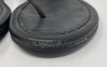 Load image into Gallery viewer, Authentic Tory Burch Womens Eleanor Black Thong Sandals Size 9M Damaged Worn
