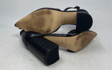 Load image into Gallery viewer, Marc Fisher Womens Black Leather Block Heel Ankle Strap Sandals Size 9M
