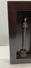 Load image into Gallery viewer, African Hand Carved Standing Female Figure In Wall Hanging Wood Frame
