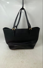 Load image into Gallery viewer, Michael Kors Womens Black Saffiano Leather Outer Flap Pocket Charm Tote Handbag
