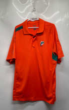 Load image into Gallery viewer, Reebok Mens PlayDry Orange NFL Miami Dolphins Short Sleeve Polo Shirt Size XL
