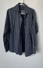 Load image into Gallery viewer, Banana Republic Mens Black White Plaid Long Sleeve Collared Dress Shirt Size L
