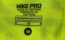 Load image into Gallery viewer, Nike Pro Womens Black Green Geometric Athletic Compression Shorts Size Medium
