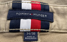 Load image into Gallery viewer, Tommy Hilfiger Mens Beige Flat Front Straight Leg Trouser Pants Size 34/30

