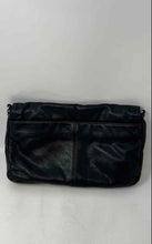 Load image into Gallery viewer, Audrey Brooke Womens Dark Blue Leather Chain Strap Flap Shoulder Bag

