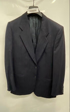 Load image into Gallery viewer, Emanuel Ungaro Mens Black Striped Wool Long Sleeve Two-Button Blazer Size 39 Reg
