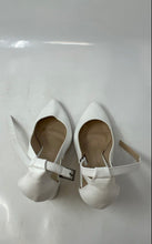 Load image into Gallery viewer, HYL Womens White Almond Toe Ankle Strap Block Pump Heels Size EU 38
