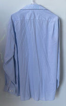 Load image into Gallery viewer, Tommy Hilfiger Mens Blue Printed Regular Fit Stretch Dress Shirt Size 16.5 34/35
