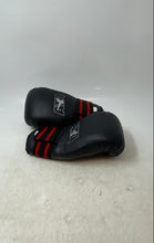 Load image into Gallery viewer, ATA Black Red Adjustable Wrist Strap Martial Arts Sparring Gloves Size Medium
