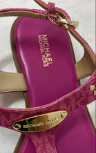 Load image into Gallery viewer, Michael Kors Womens Pink Leather T-Strap Designer Thong Sandals Size 7M
