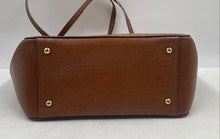 Load image into Gallery viewer, Authentic Lauren Ralph Lauren Womens Brown Leather Double Handle Tote Handbag
